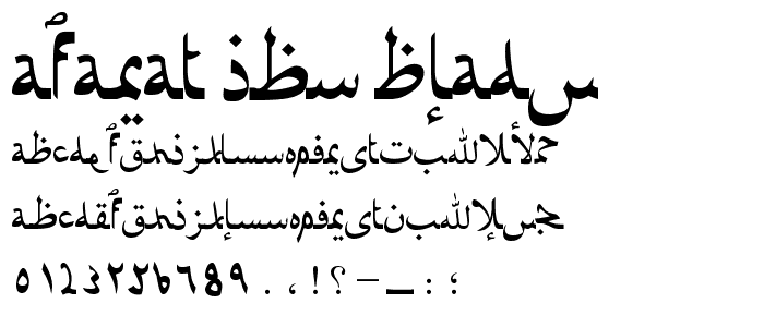 Afarat ibn Blady font